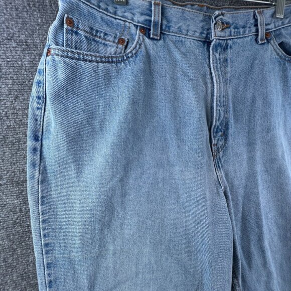 VTG Levi's 550 Relaxed Fit Tapered Jeans USA Womens Size 18 W (35x30) Denim - Picture 3 of 16